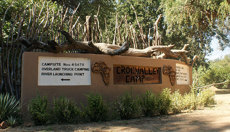 Croc Valley Camp Sign